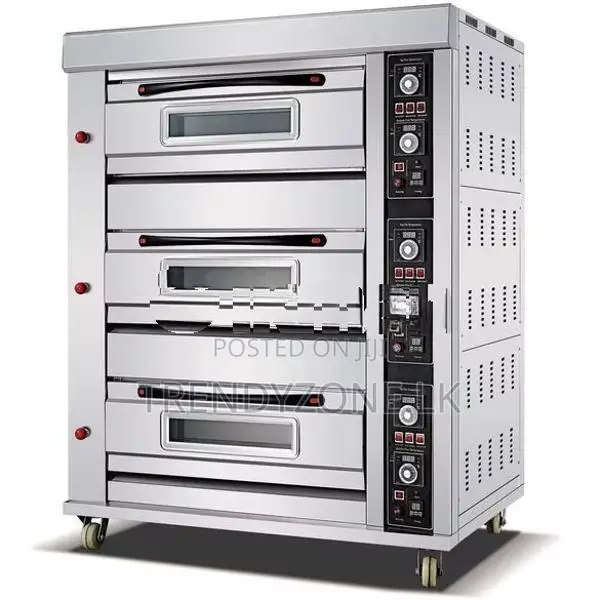 Industrial Gas Oven 3 Deck 6 Trays