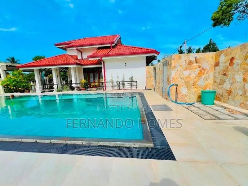Swimming Pool New Furnished Luxury Villa For Sale In Negombo Area