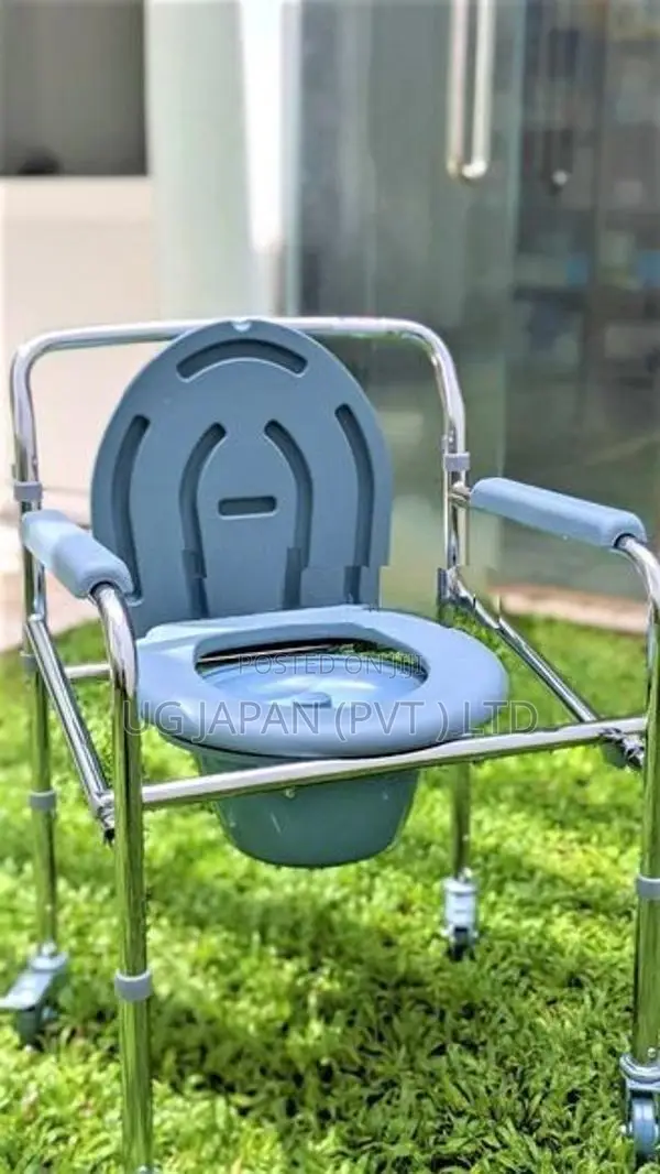 Commode Chair With Wheel - Foldable