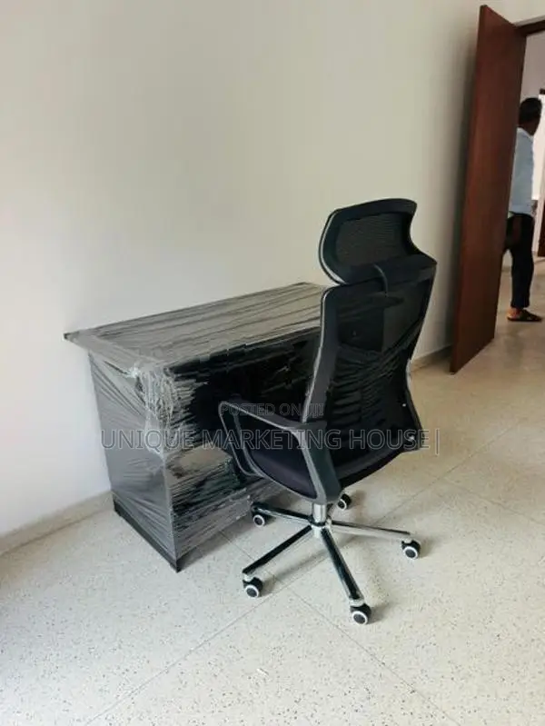 Modern 4x2 Black Melamine Office Tables