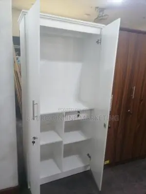 New Melamine 2 Door White Colour Cupboard Wardrobe