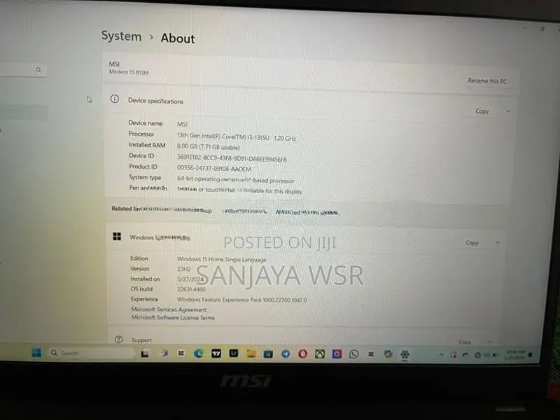 Msi I3 13th GEN Laptop