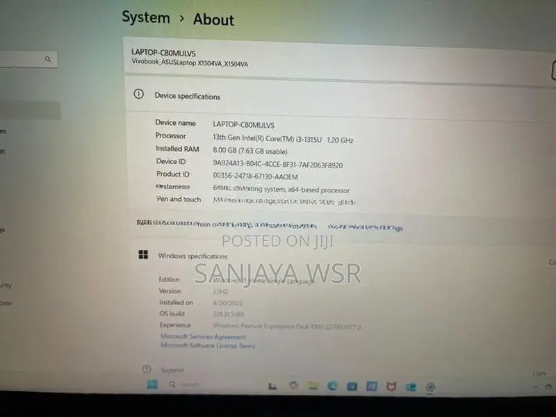 Asus Vivobook i3 13th GEN Laptop