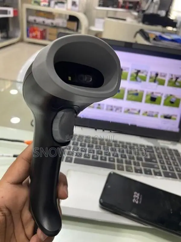 2D Hand Held Wired Barcode Scanner with Stand