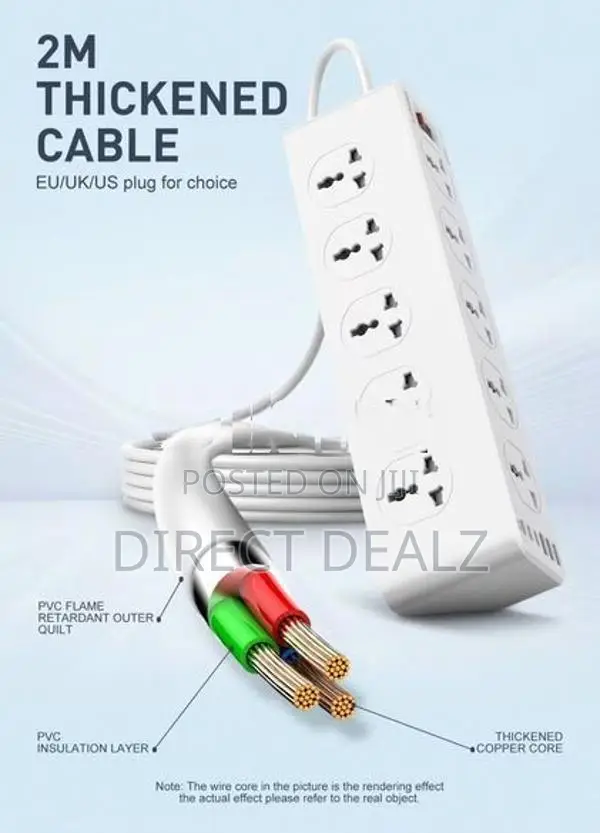 LDNIO SC10610C Power Extension Cord - UK Plug