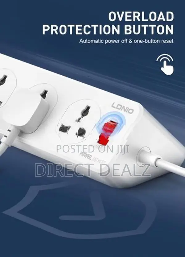 LDNIO SC10610C Power Extension Cord - UK Plug