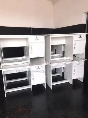 Modern 4x2 White Melamine Office Table