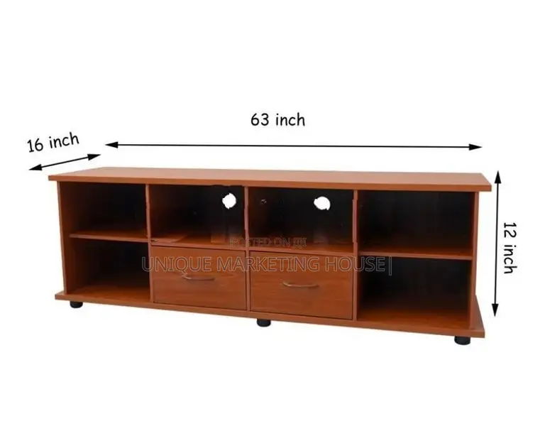Modern 65” Melamine Mid-2 Drawer Tv Stands