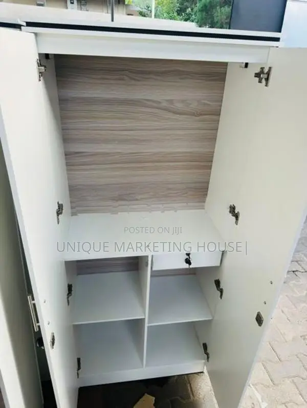 Modern 2door Half Hanging White Wardrobe