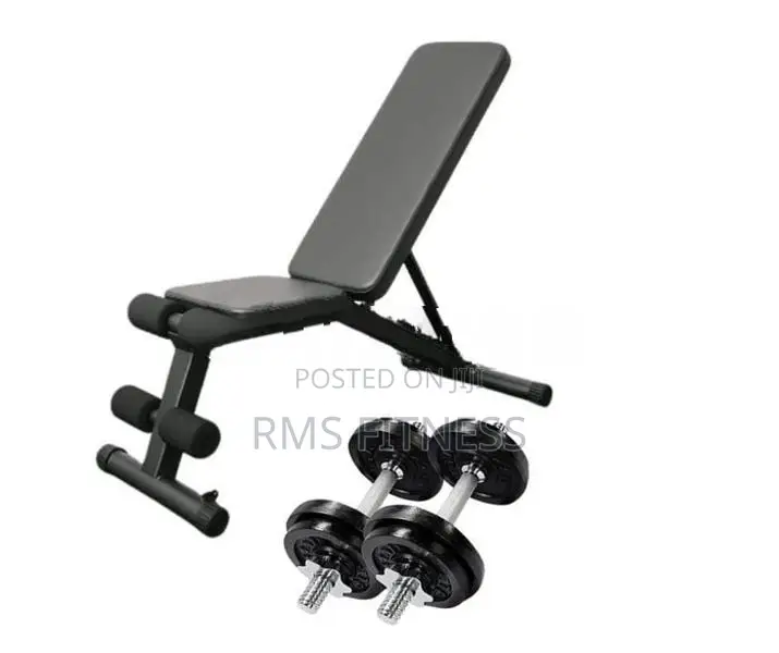 Brand New Adjustable Bench with Dumbbell set /Weight -M3