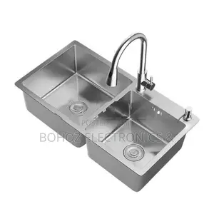 Euro Kitchen Sink Stainless Steel 78*43 (Silver)