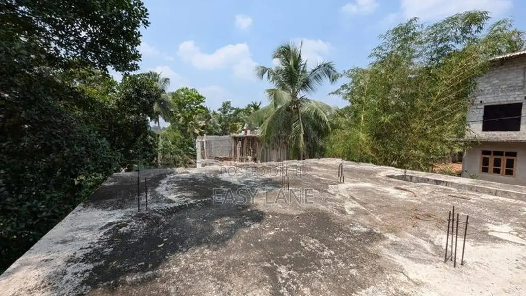 වැවට මායිම් වටිනා ඉඩම සමඟ අඩක් නිමකළ නිවසක්