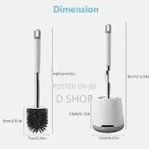 Wall Mounted -Toilet TPR Brush - Silicone Head