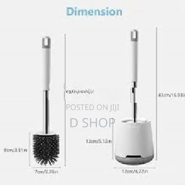 Wall Mounted -Toilet TPR Brush - Silicone Head