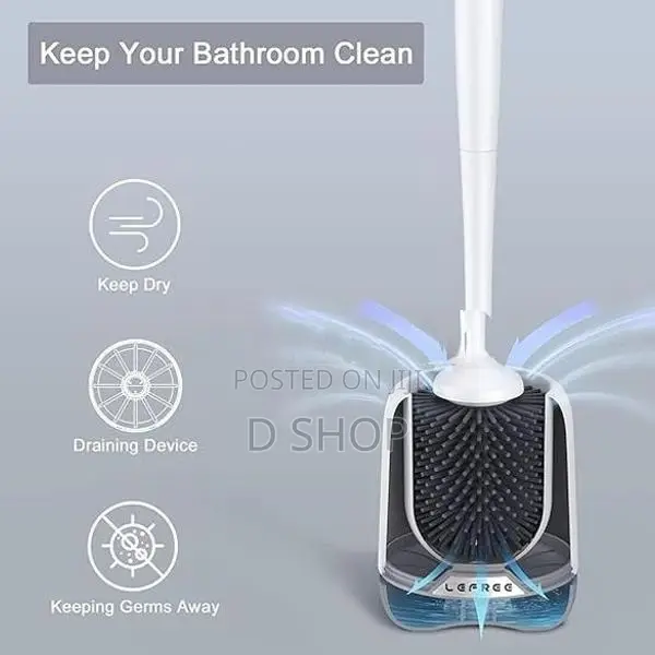 Wall Mounted -Toilet TPR Brush - Silicone Head