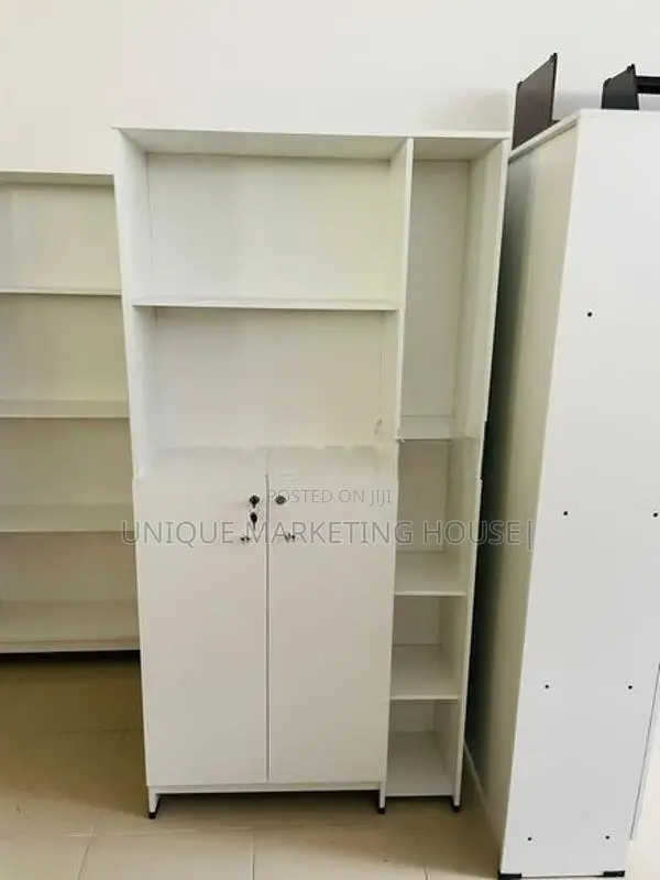 Modern 60x32” White Side Rack Book Cupboards