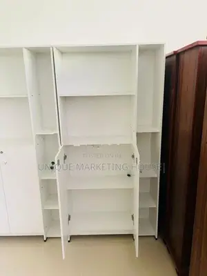 Modern 60x32” White Side Rack Book Cupboards