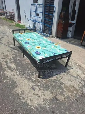 Steel Single Bed with Mattress