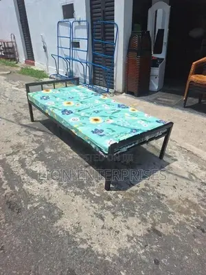 Steel Single Bed with Mattress