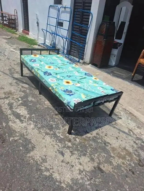 Steel Single Bed with Mattress