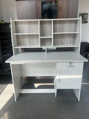 Modern 4x2 White Melamine Hi-Rk Study Table