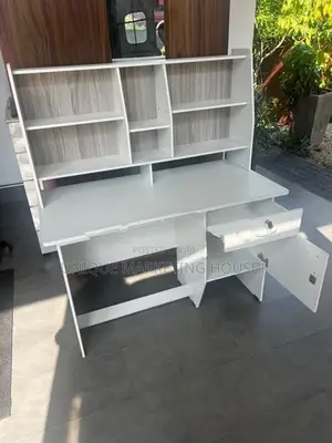 Modern 4x2 White Melamine Hi-Rk Study Table