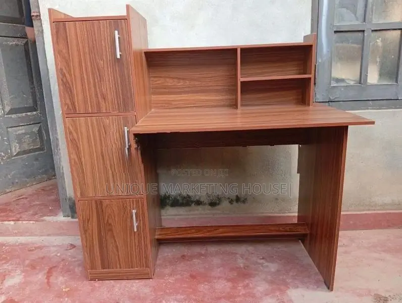 Modern Side 3 Cupboard Dark Study Table