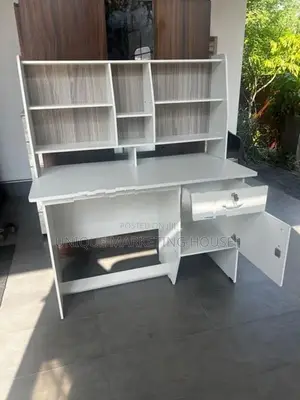 Modern 4x2 White Melamine Hi-Rk Study Table