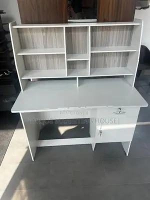 Modern 4x2 White Melamine Hi-Rk Study Table