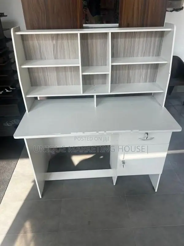 Modern 4x2 White Melamine Hi-Rk Study Table