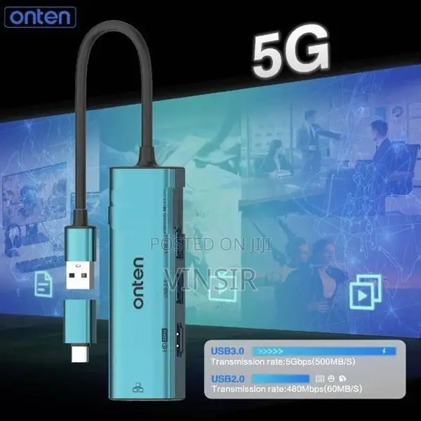 5-in-1 USB to HDMI Hub Onten OTN-US125