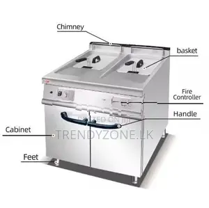 Industrial Gas Fryer with Cabinet - 48L