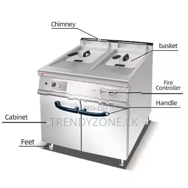 Industrial Gas Fryer with Cabinet - 48L