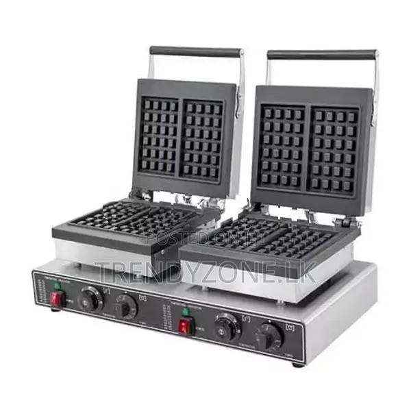 Industrial Double Square Waffle Maker
