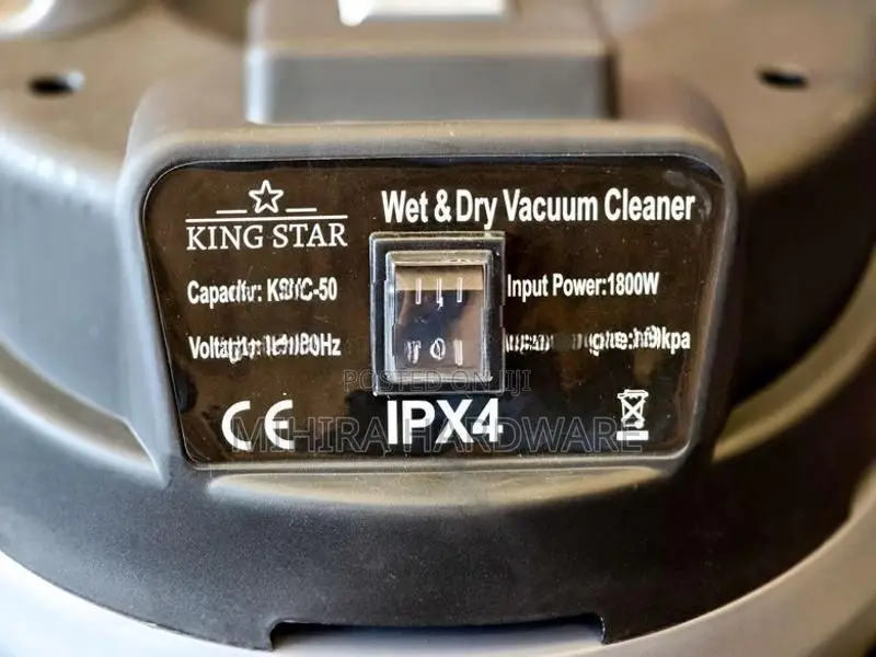 50L 1800 Watts wet / dry vacuum cleaner King Star with blower