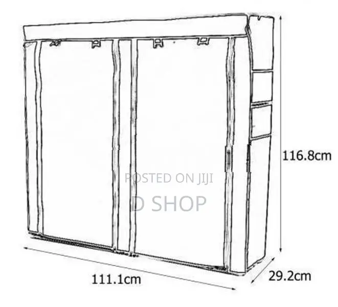 Double Side 10 Layers Wardrobe Shoe Rack Cloth 4 feet X 3.5