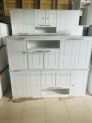 MODERN 5FT DESIGN FULLY WHITE R/MADE PANTRY CUPBOARDS