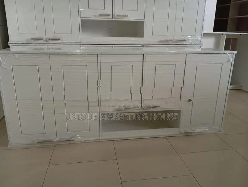 MODERN 5FT DESIGN FULLY WHITE R/MADE PANTRY CUPBOARDS