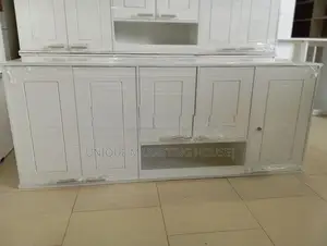 MODERN 5FT DESIGN FULLY WHITE R/MADE PANTRY CUPBOARDS