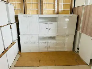 MODERN 5FT DESIGN FULLY WHITE R/MADE PANTRY CUPBOARDS
