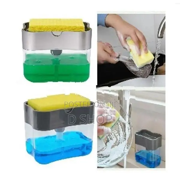 Soap Liquid Dispenser & Double side Sponge