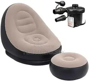 Portable Inflatable Chair & Footrest Set – Comfortable Air Lounge Sofa