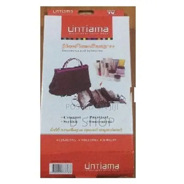 Travel Cosmetics Red Bag Cosmetic Organizer Foldable