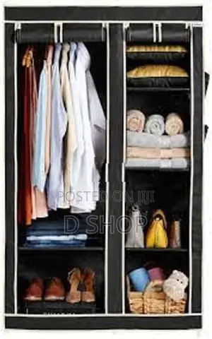 Roll Up Cover - Wardrobe Cloth Cupboard 2 Door Organizer