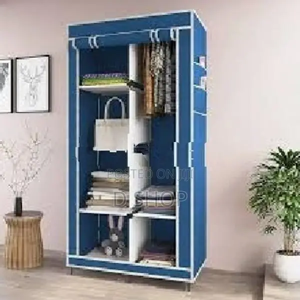 Roll Up Cover - Wardrobe Cloth Cupboard 2 Door Organizer