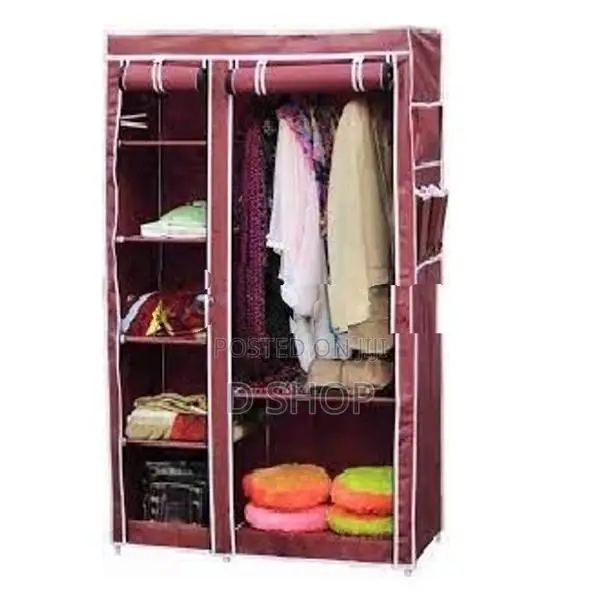 Roll Up Cover - Wardrobe Cloth Cupboard 2 Door Organizer