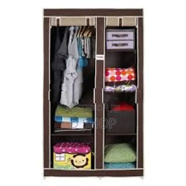 Roll Up Cover - Wardrobe Cloth Cupboard 2 Door Organizer