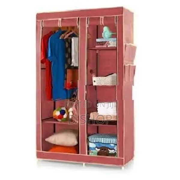 Roll Up Cover - Wardrobe Cloth Cupboard 2 Door Organizer