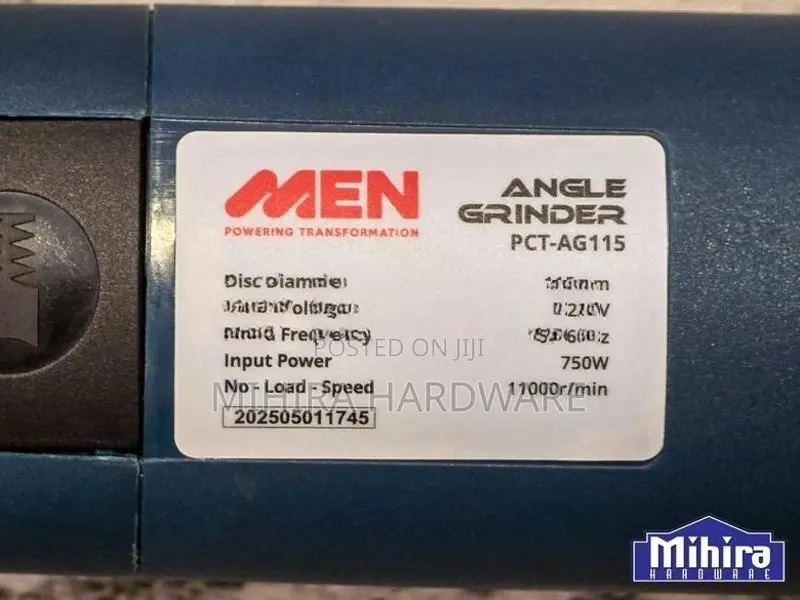4-1/2 inches 4.5 inch 115mm MEN 750 Watts Angle grinder grinding machi