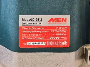 Speed control MEN 3612C Wood router machine 1850 Watts